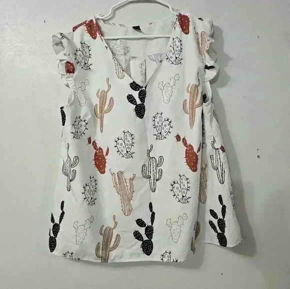 EUC! Cactus tank blouse! - Picture 1 of 5